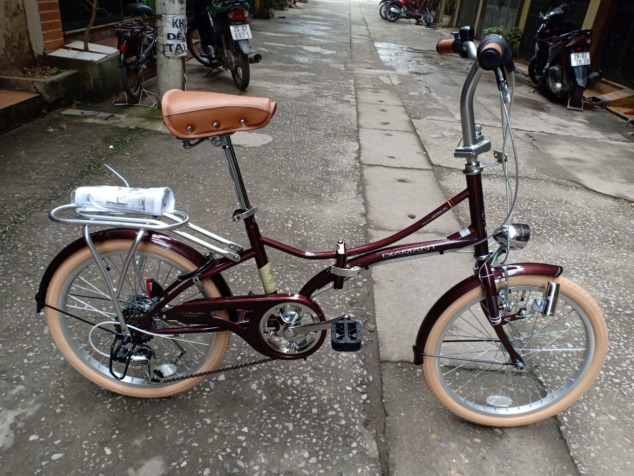 Xe đạp gấp hiệu Mypallas của Nhật hàng mới (Còn xe)